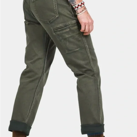 Olive Green High-Waist Utility Shop Pants - 4x30 - Picture 2 of 10